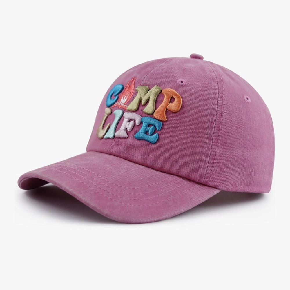 Camp Life Pink Baseball Cap - Picture 2 of 4